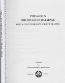 Thesaurus for Soyascan Database