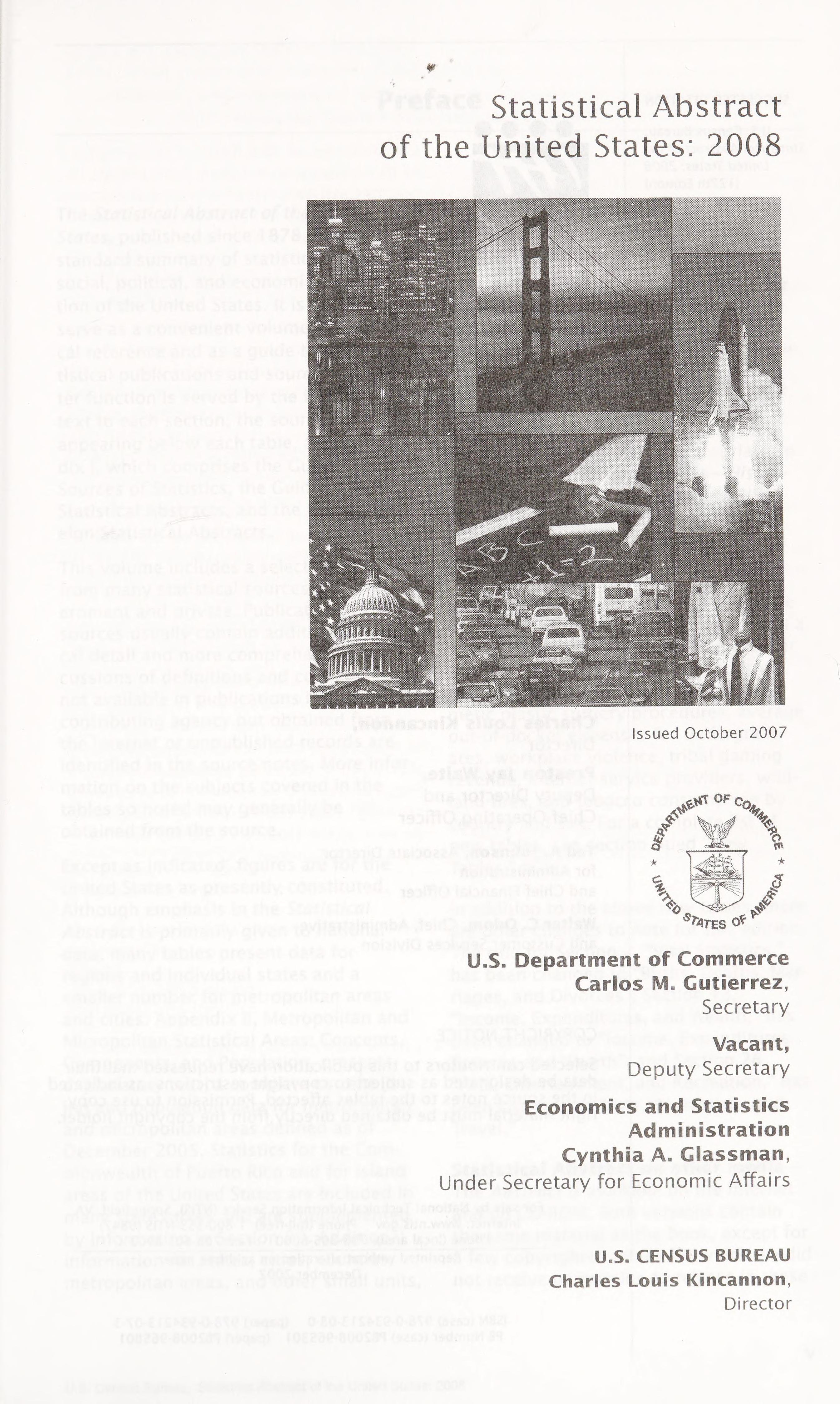 Statistical Abstract of the United States 2008