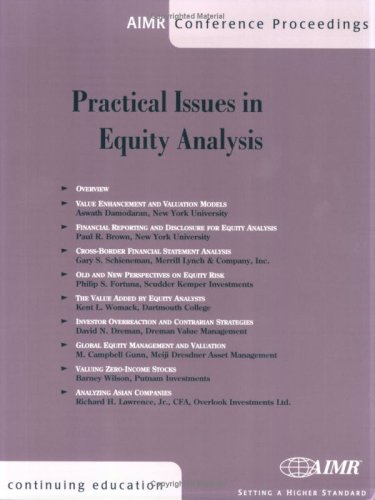 Practical Issues In Equity Analysis