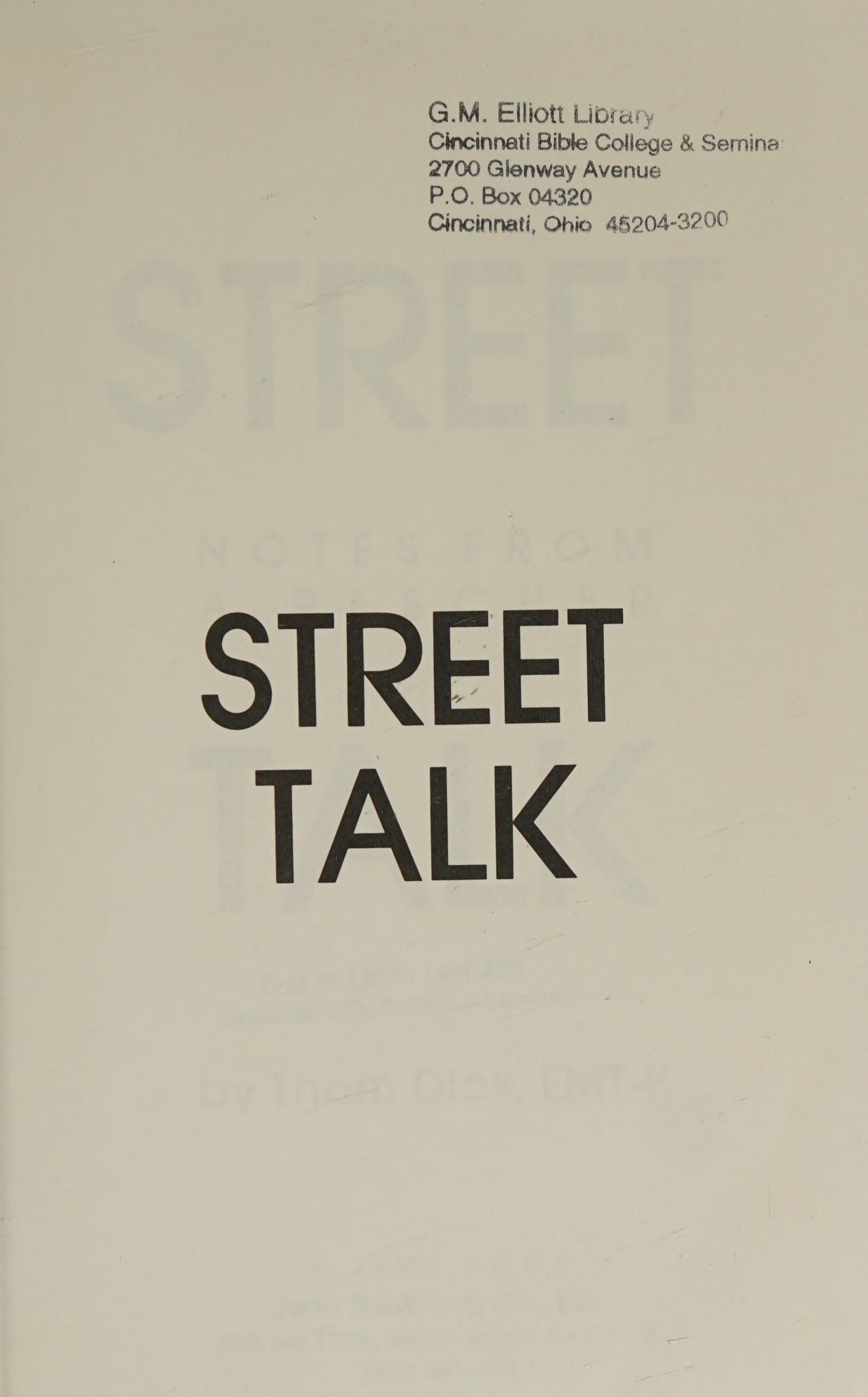 Street Talk: Notes From A Rescuer