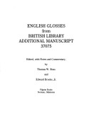 English Glosses from British Library Additional Manuscript 37075