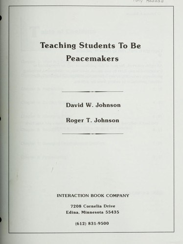 Teaching Students to Be Peacemakers