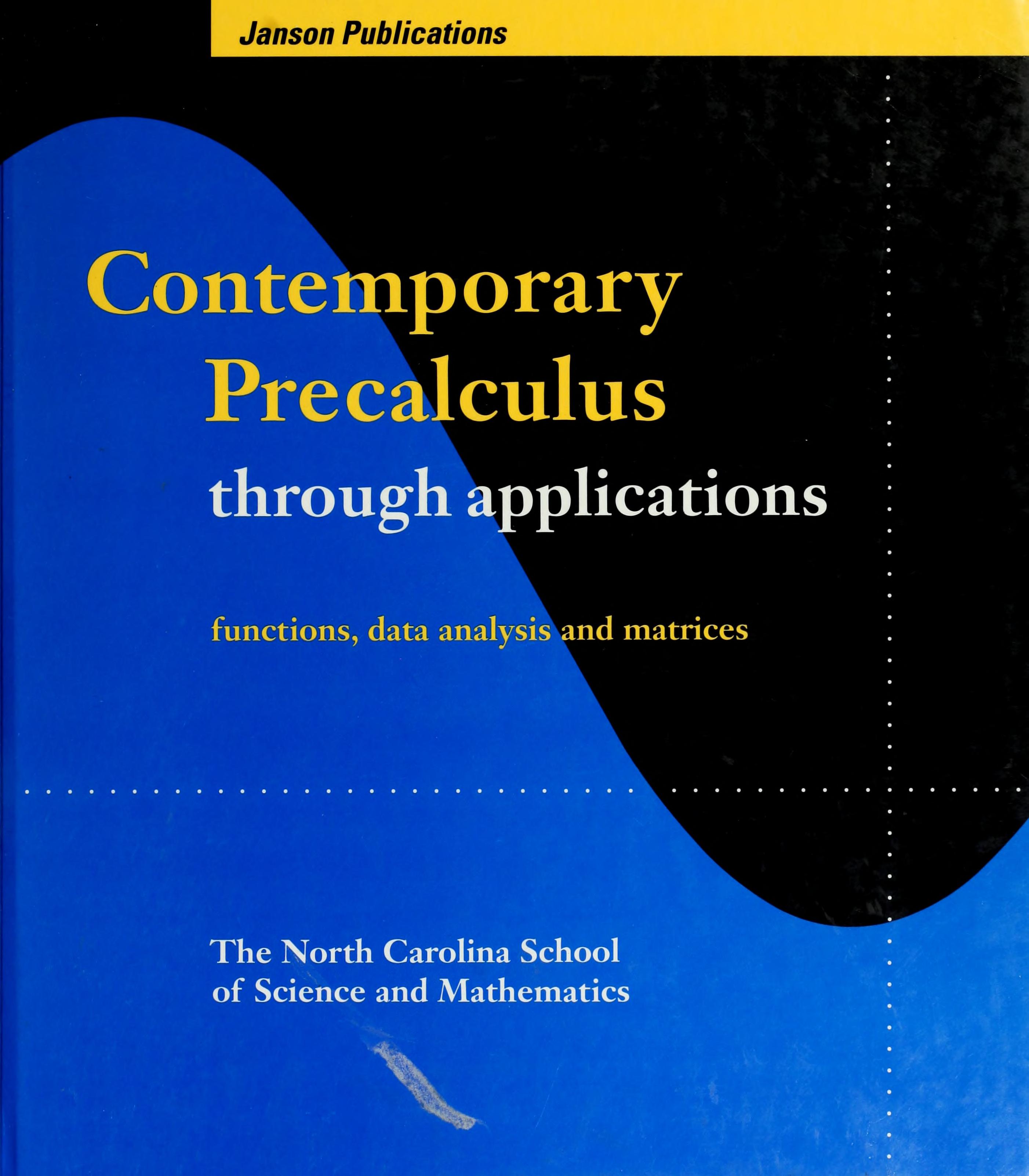 Contemporary Precalculus Through Applications