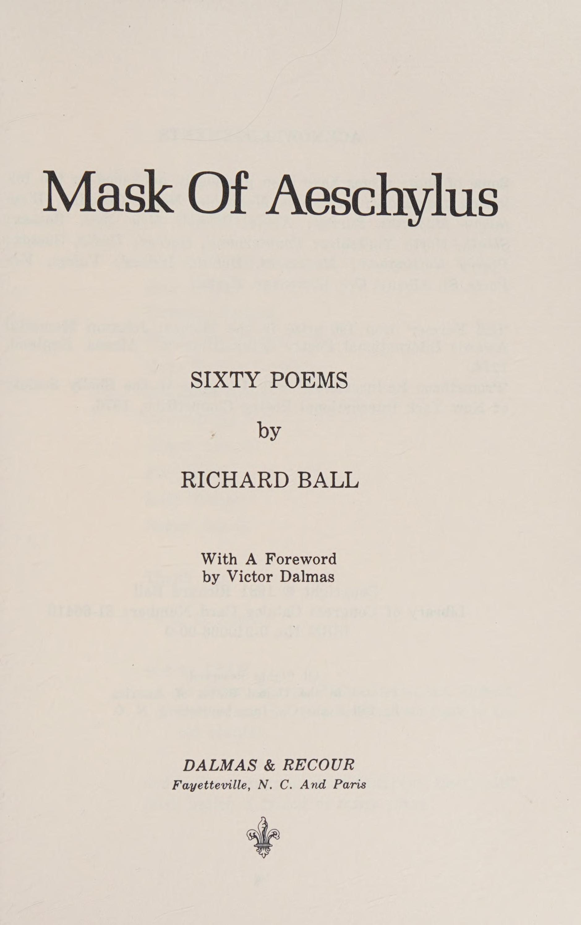 Mask of Aeschylus