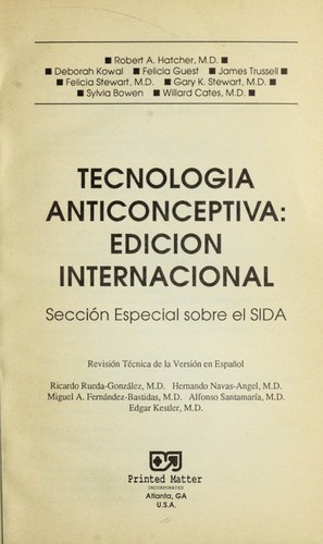 Contraceptive Technology: International Edition