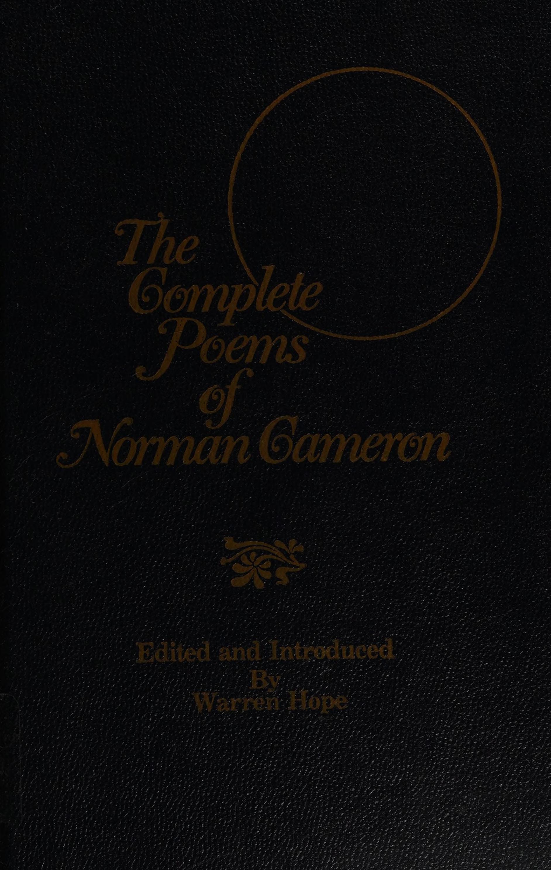 Complete Poems Of Norman Cameron