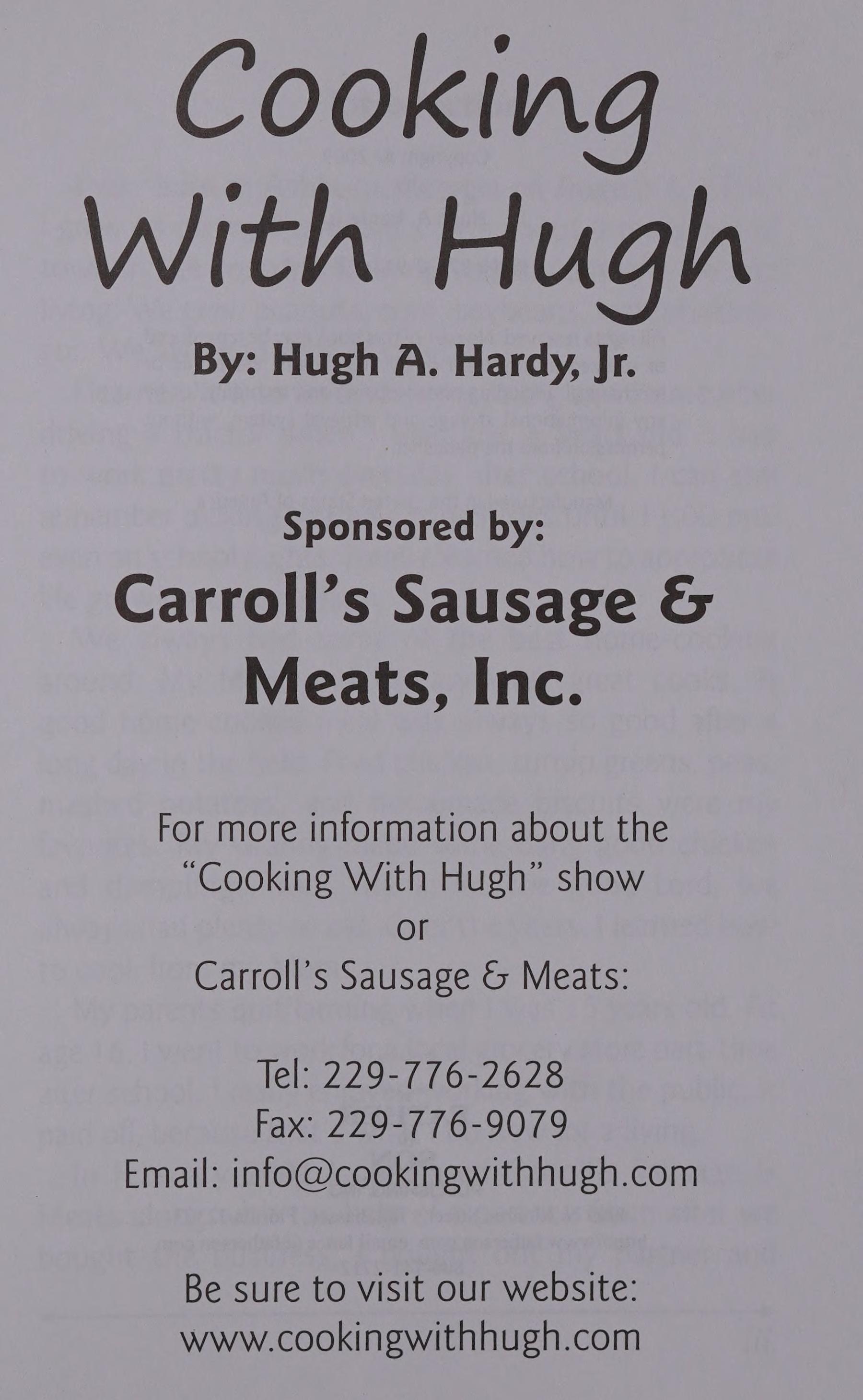 Cooking with Hugh