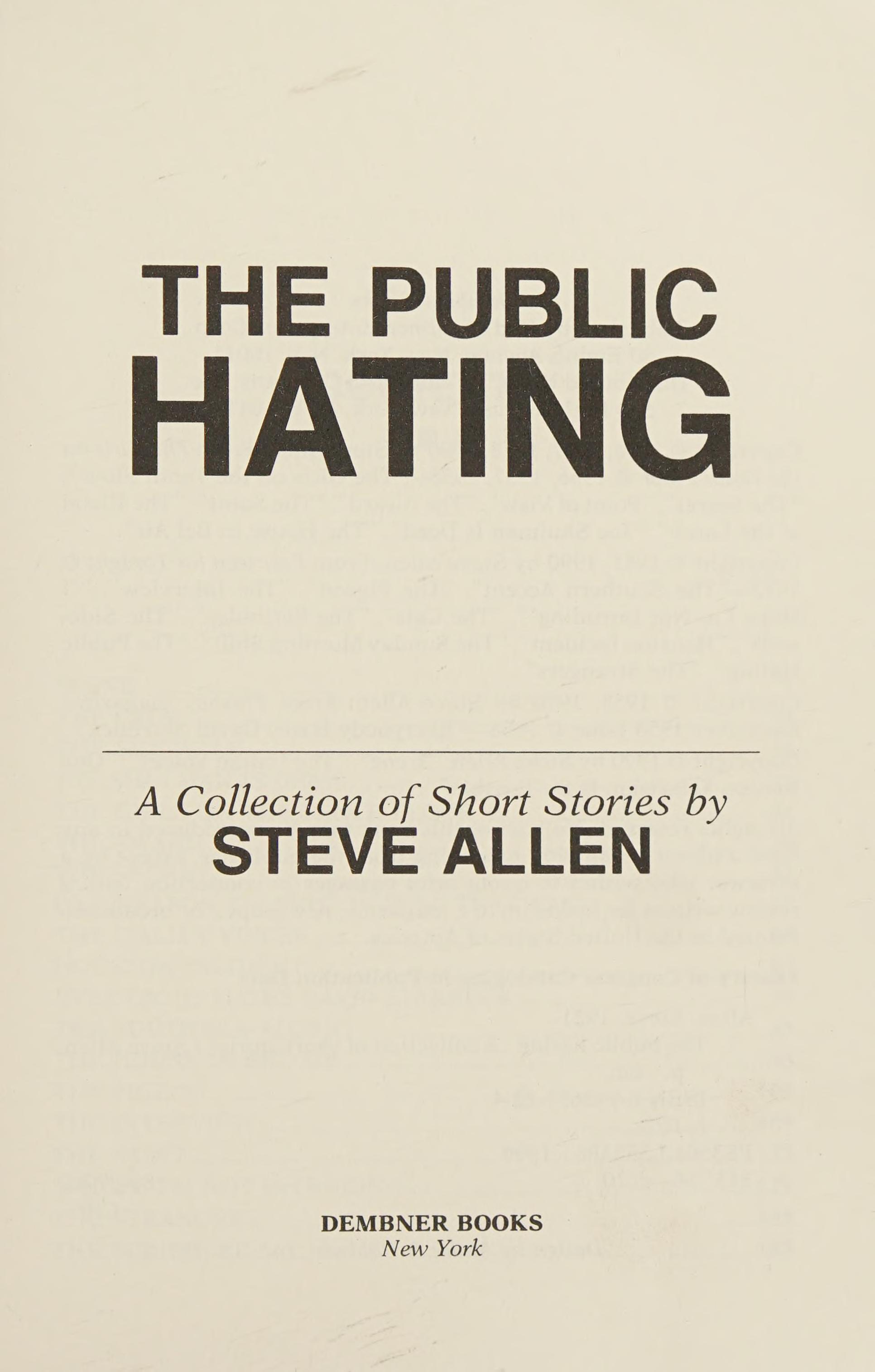 The public hating