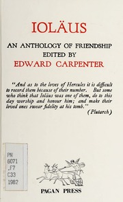 Ioläus, an Anthology of Friendship