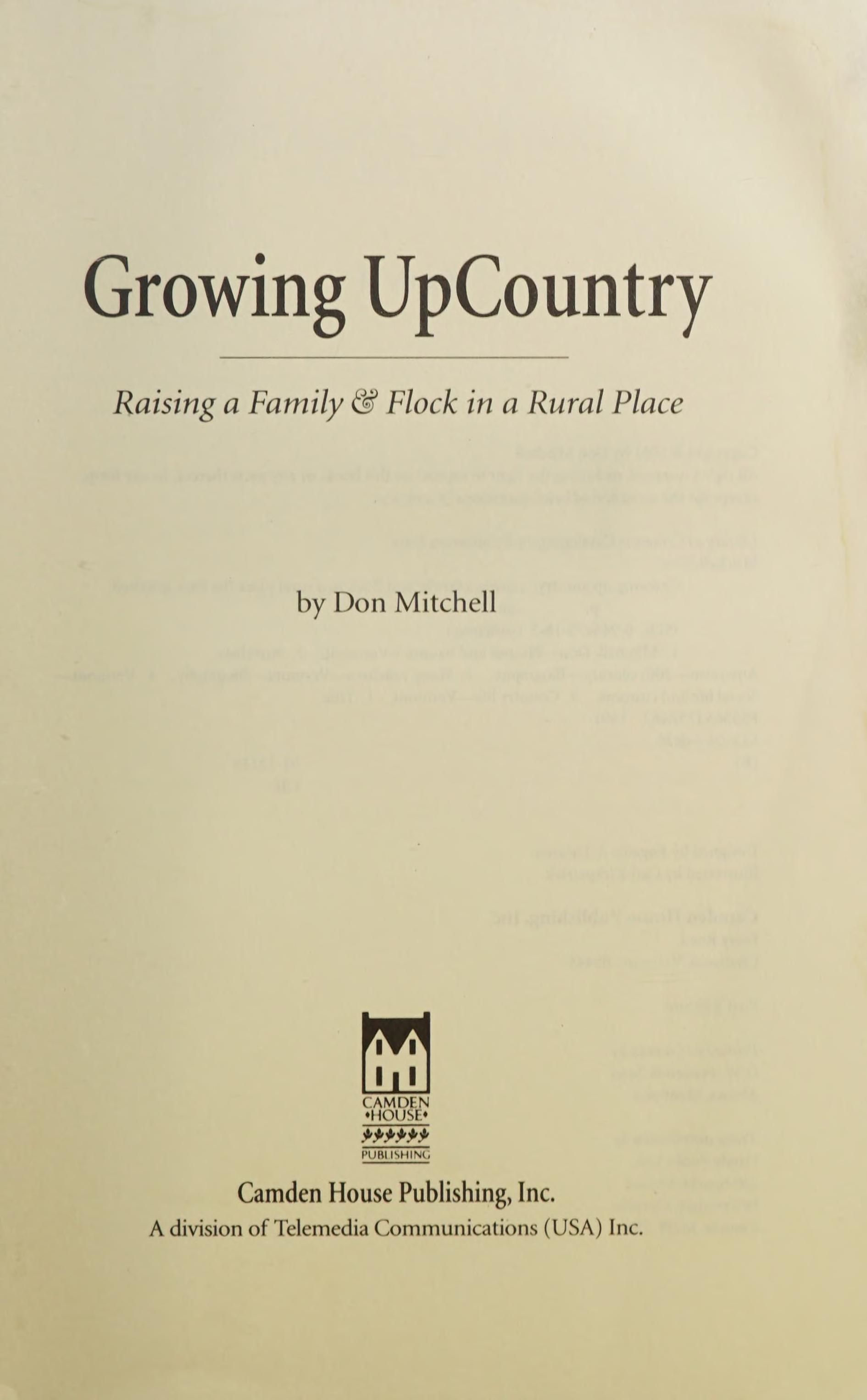 Growing Upcountry
