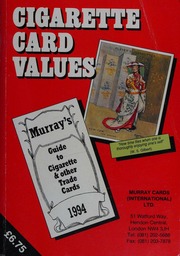 Cigarette Card Values