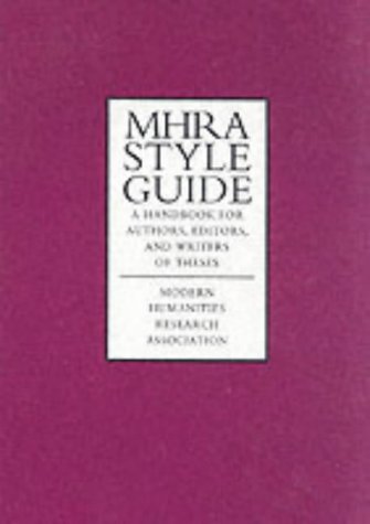The MHRA Stylebook