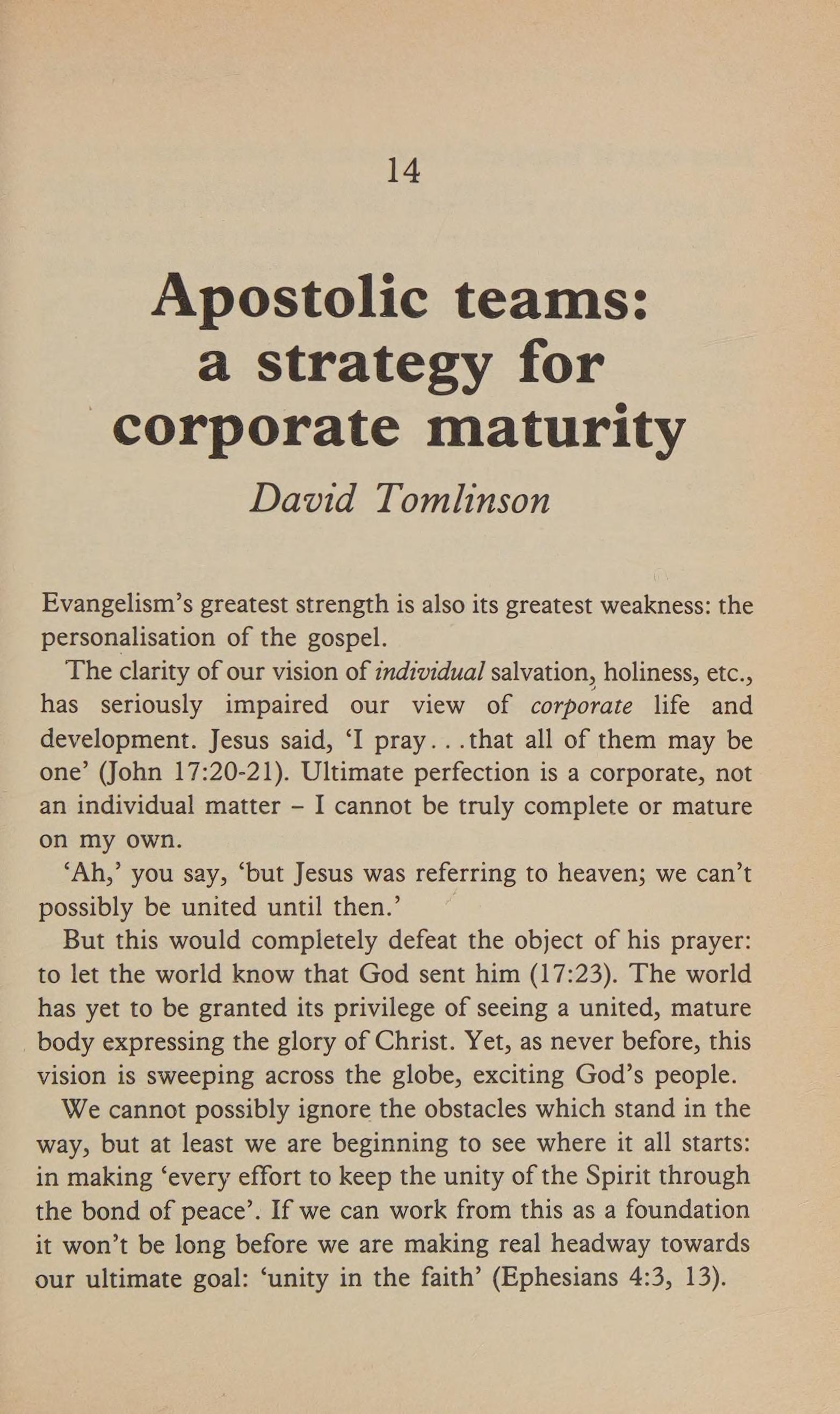 Apostles Today