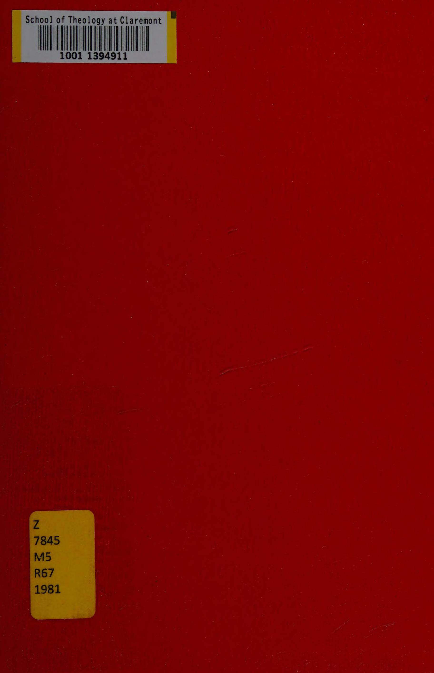 A Checklist of British Methodist Periodicals