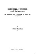 Espionage, Terrorism and Subversion