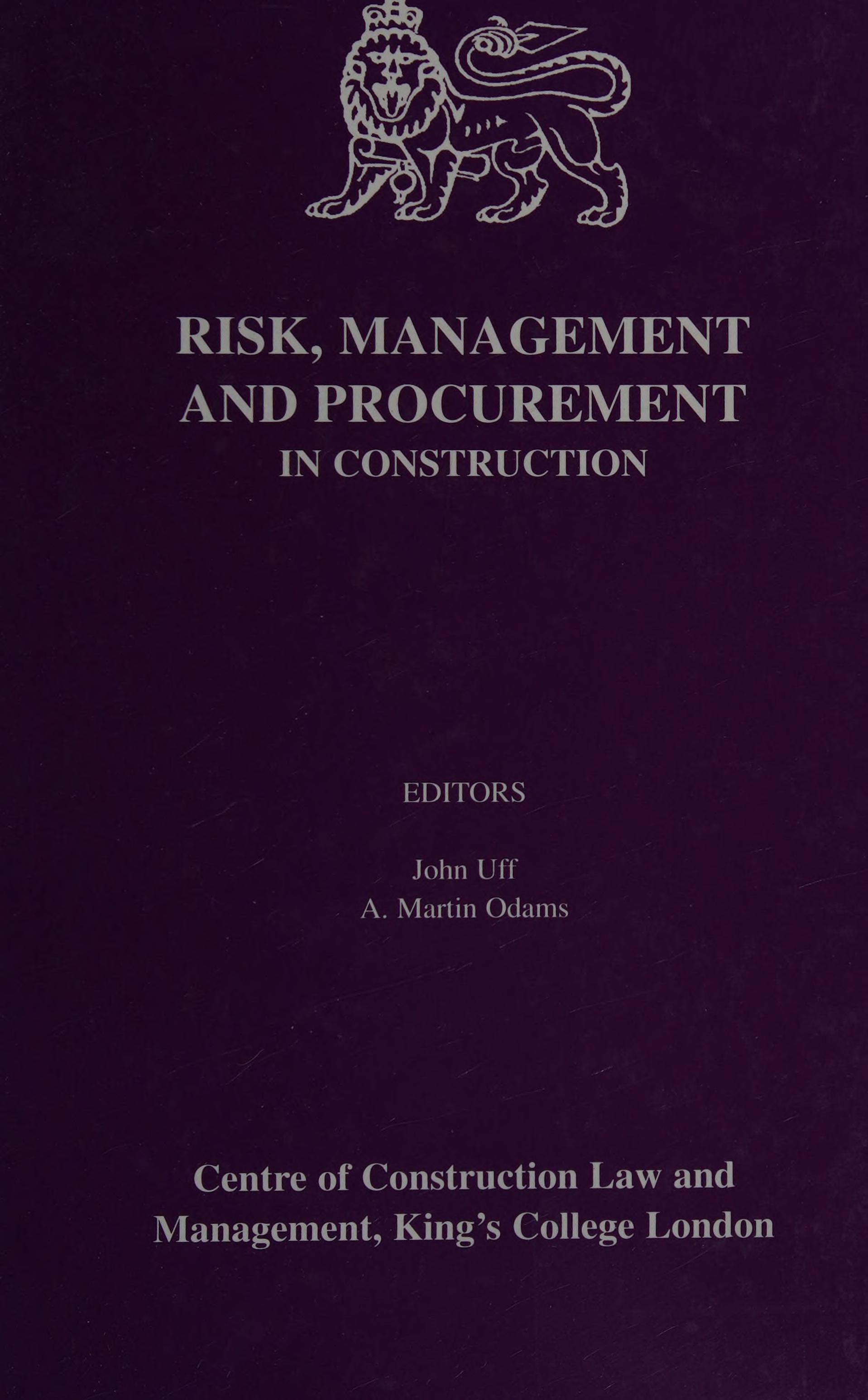 Risk, Management and Procurement in Construction