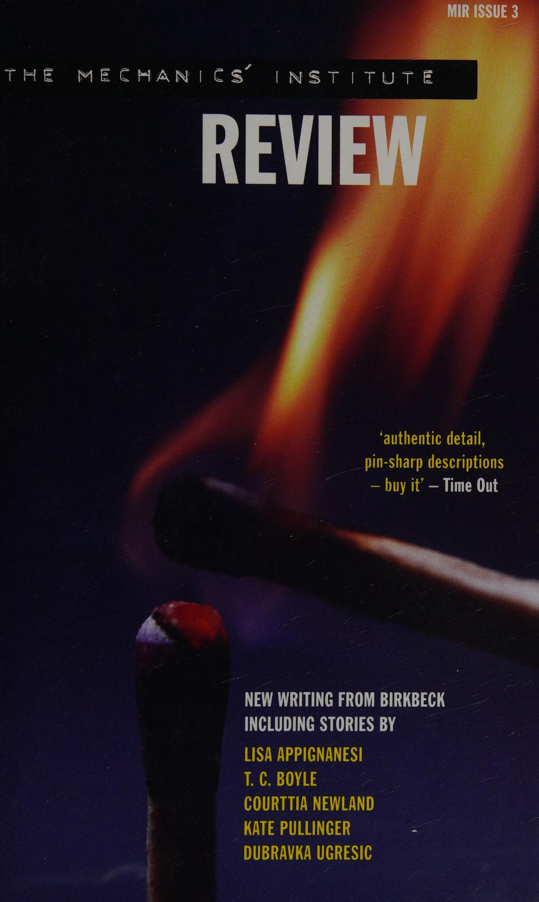 The Mechanics' Institute Review
