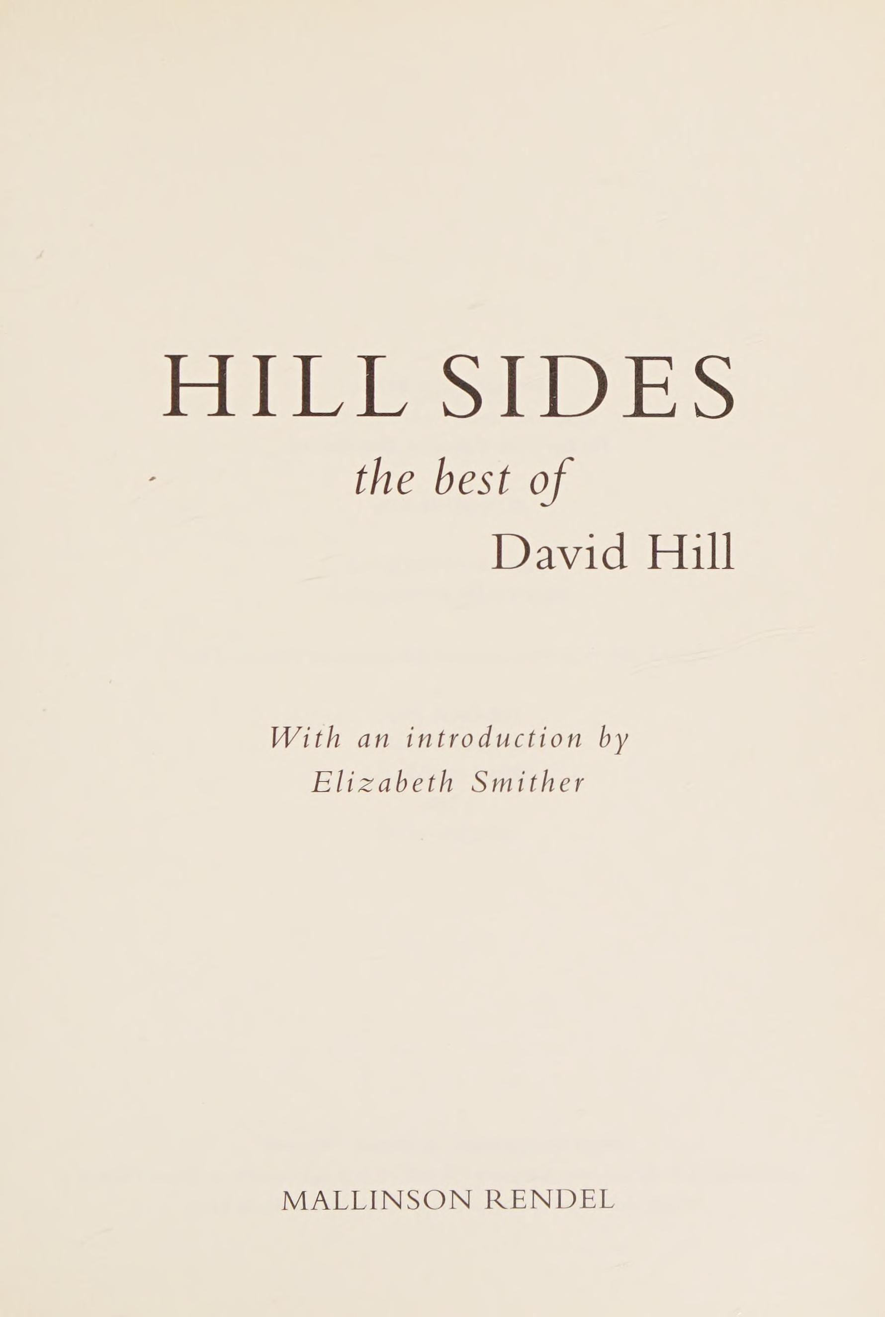 Hill Sides: The Best Of David Hill