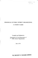Periodicals of Public Interest Organizations