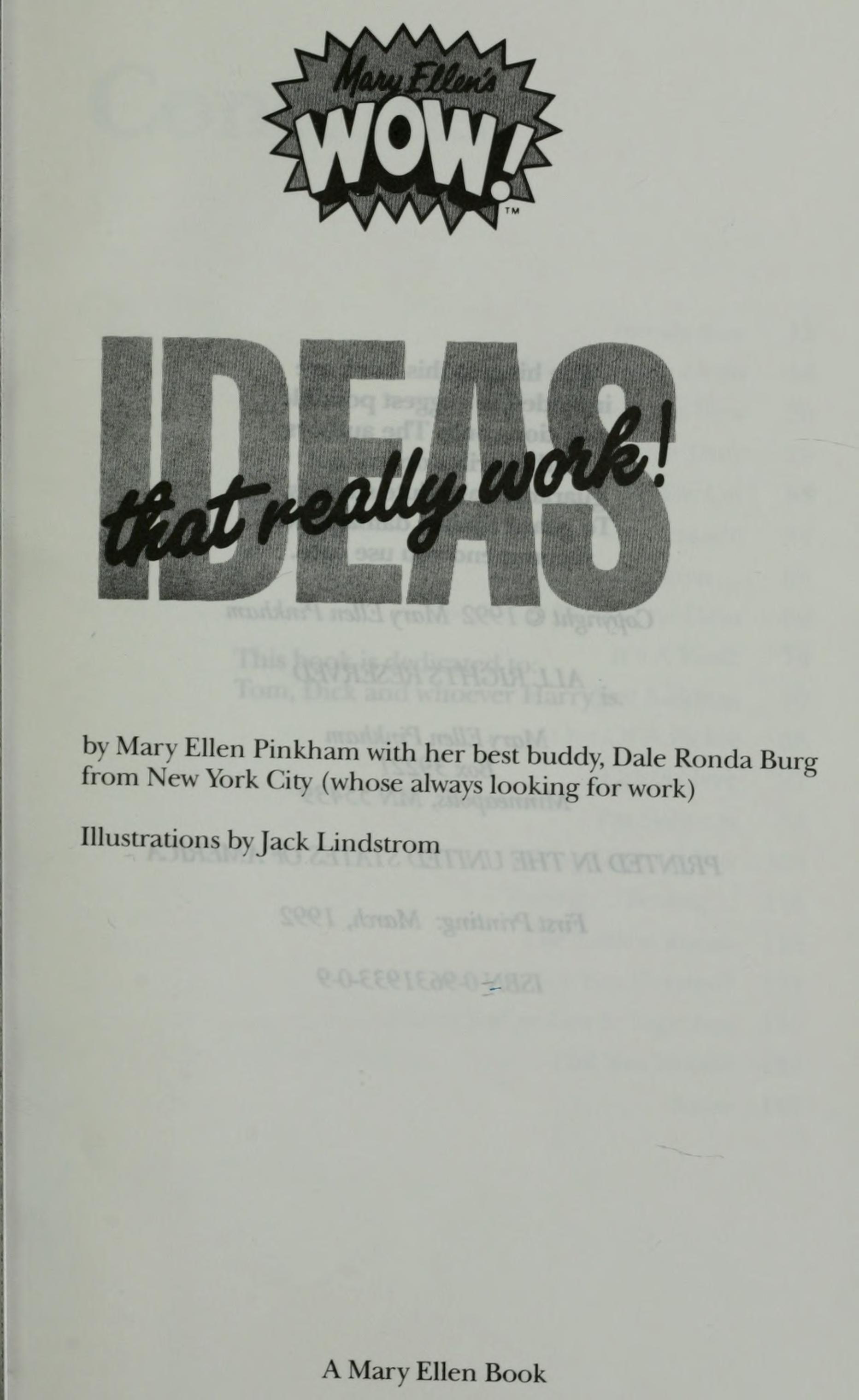 Mary Ellen's Wow! Ideas That Really Work!