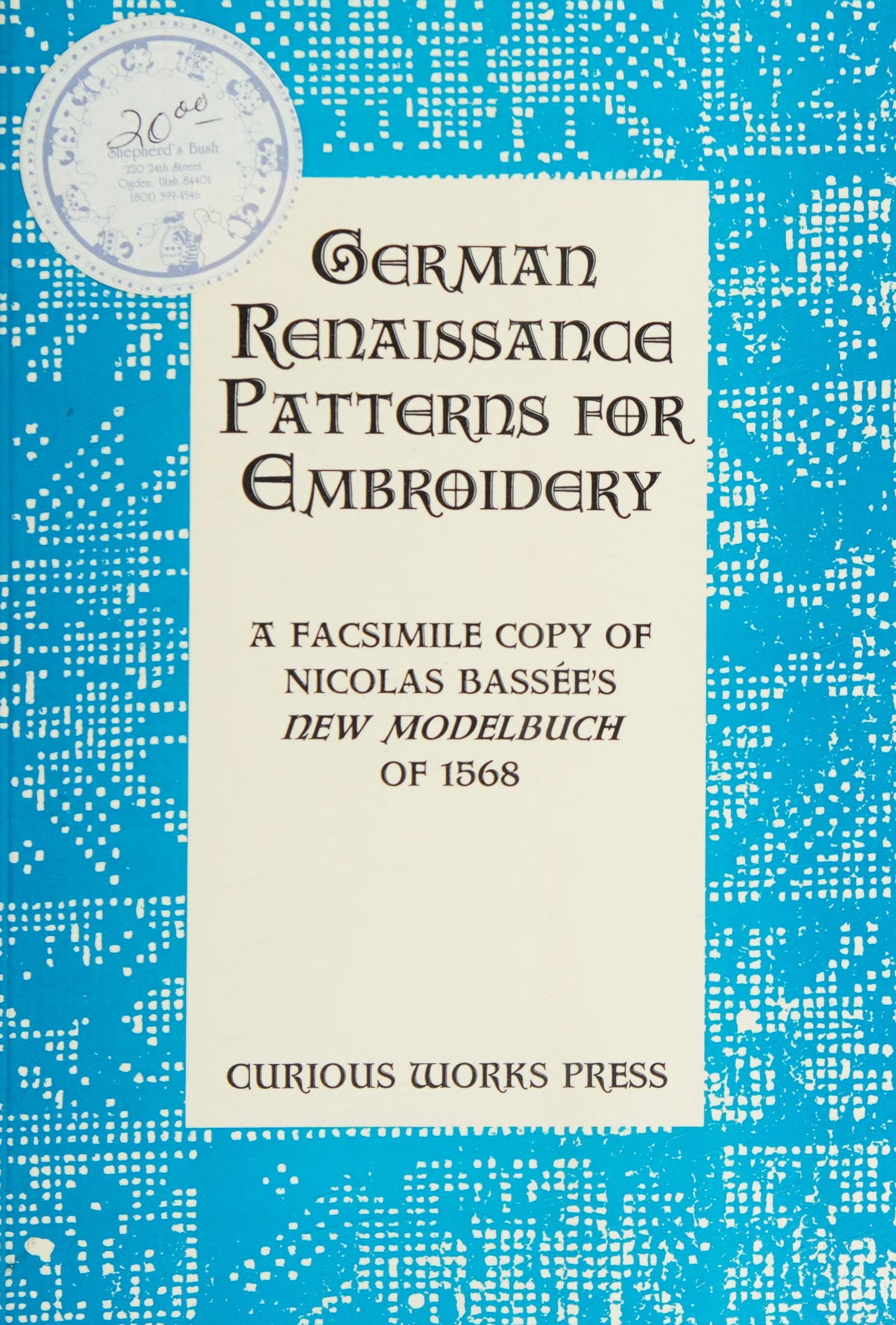German Renaissance Patterns for Embroidery