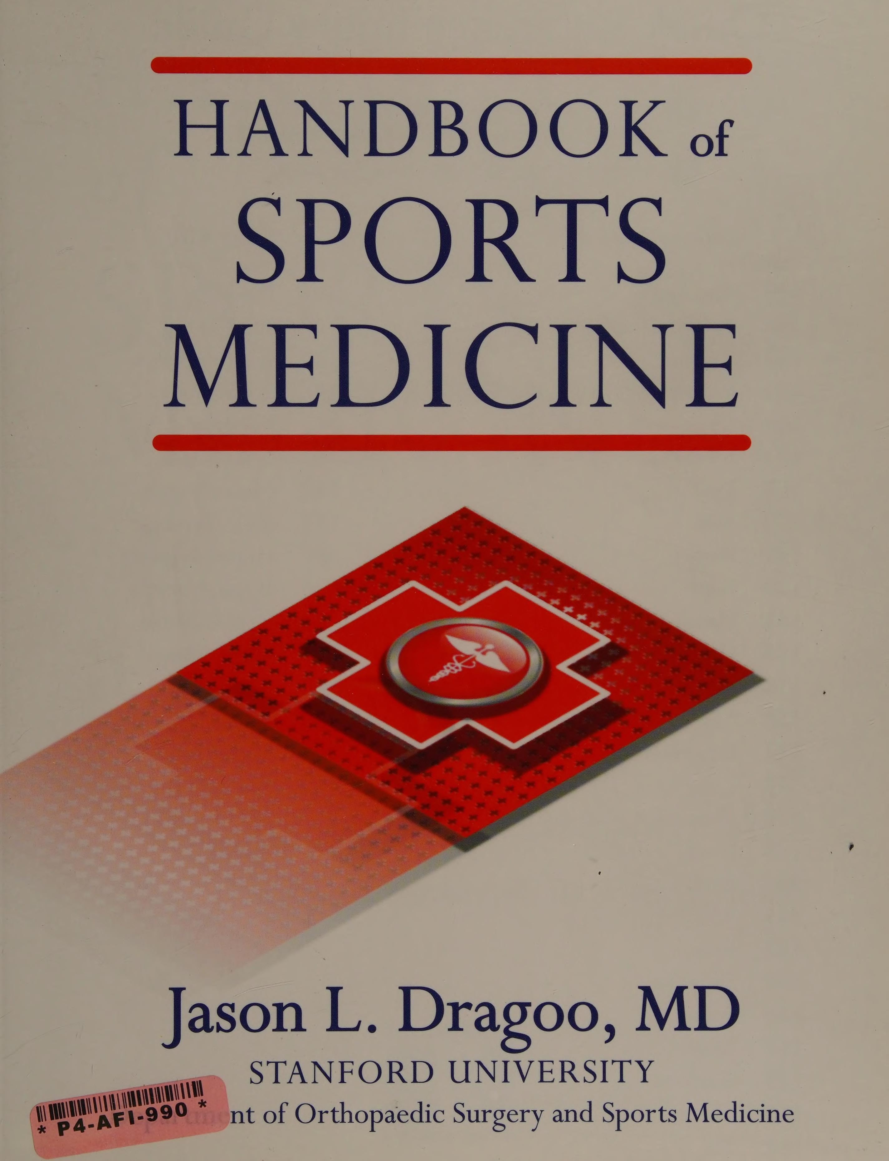 Handbook Of Sports Medicine