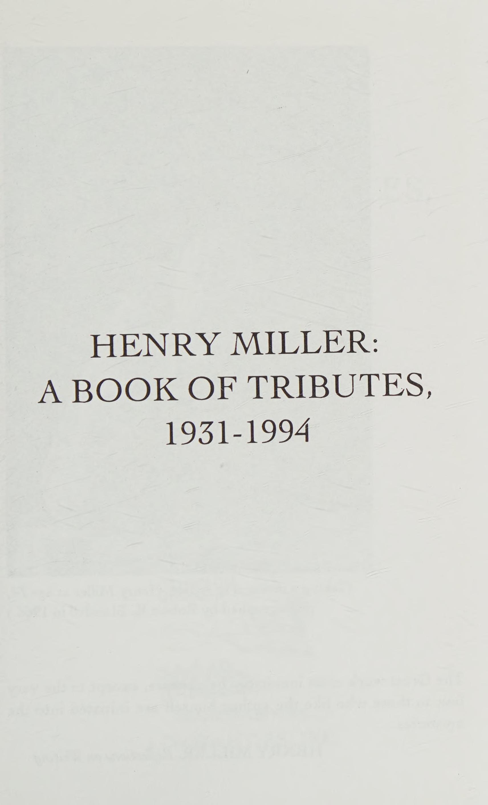 Henry Miller