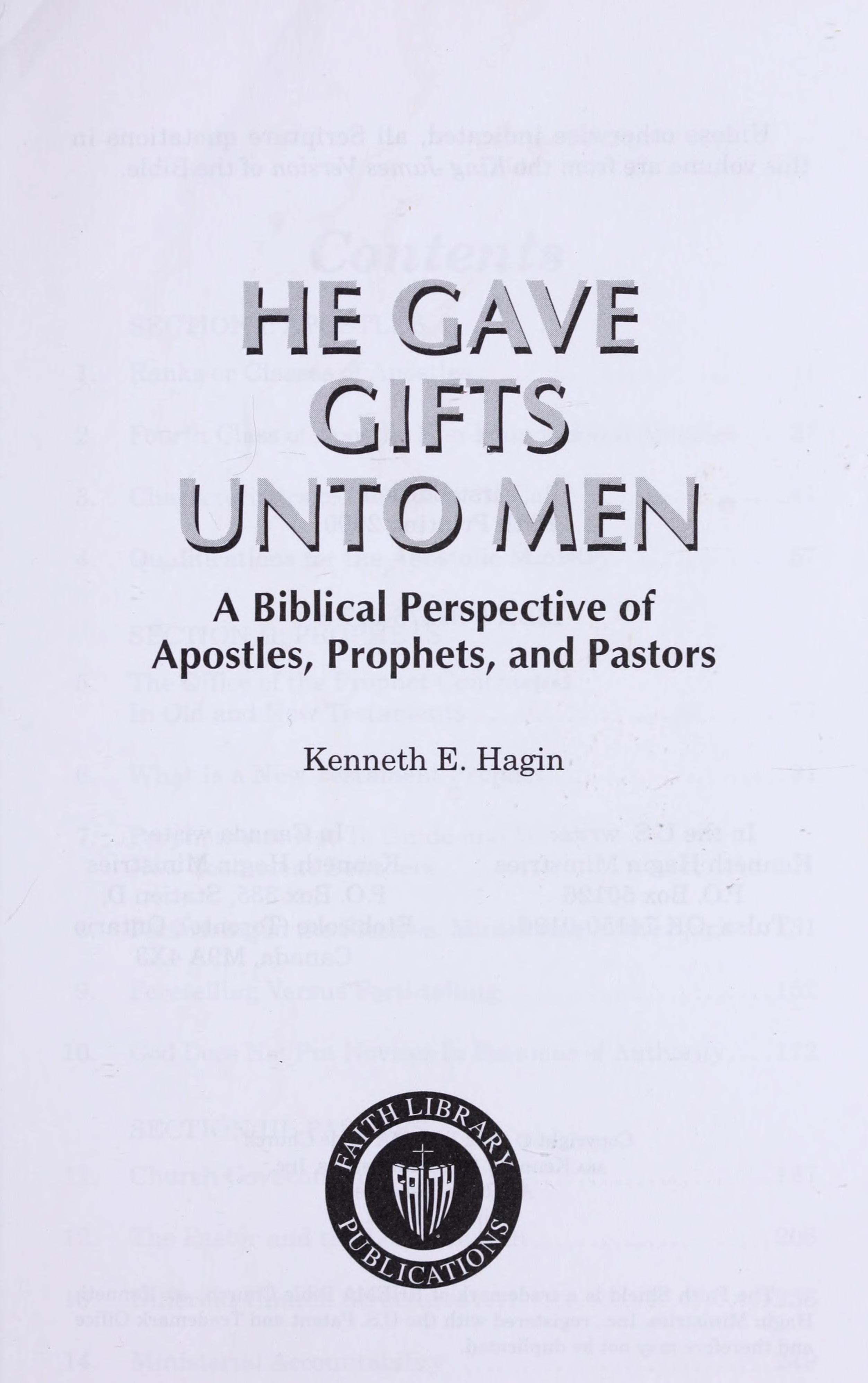 He Gave Gifts Unto Men