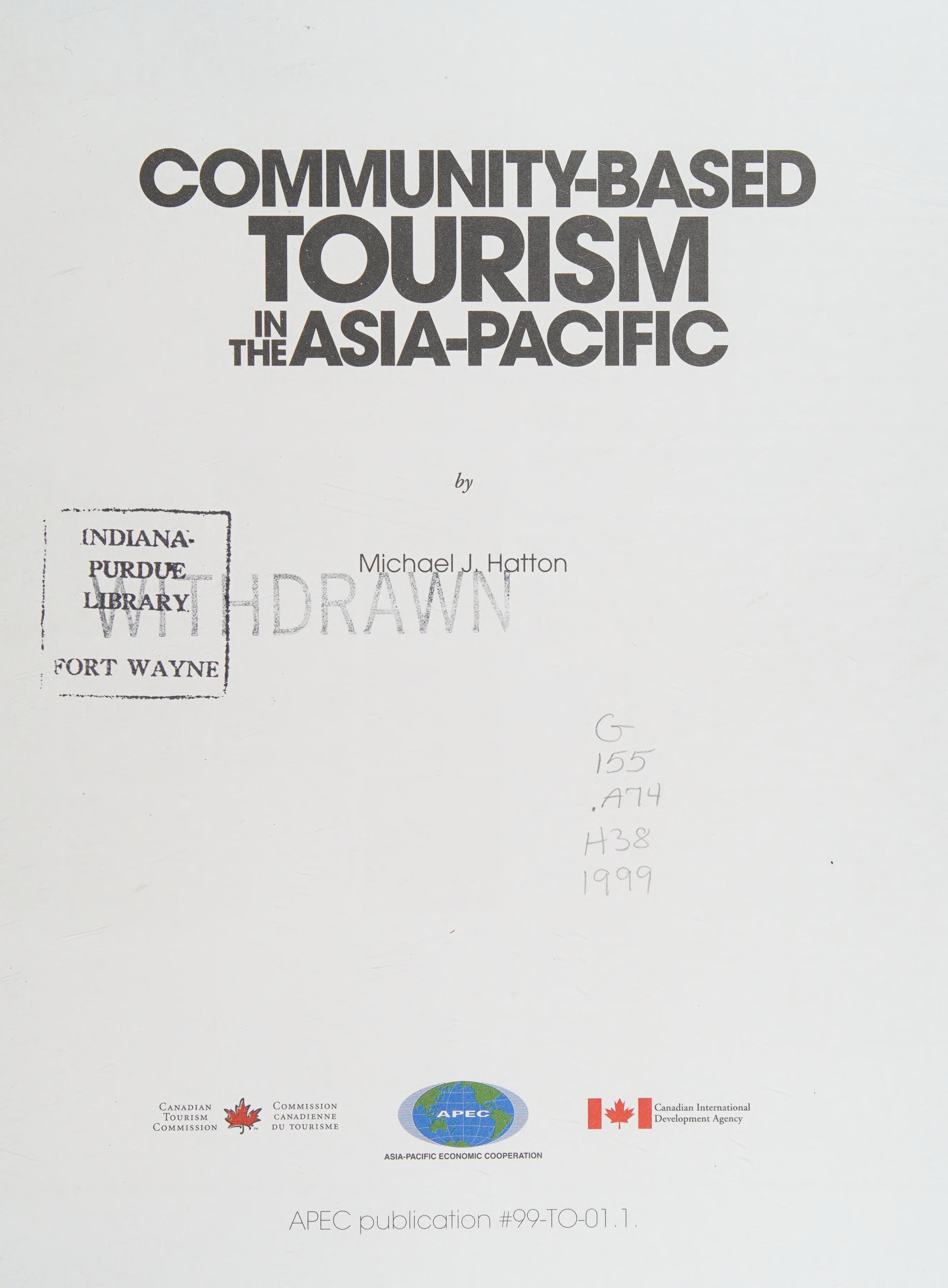 Community-Based Tourism in the Asia-Pacific