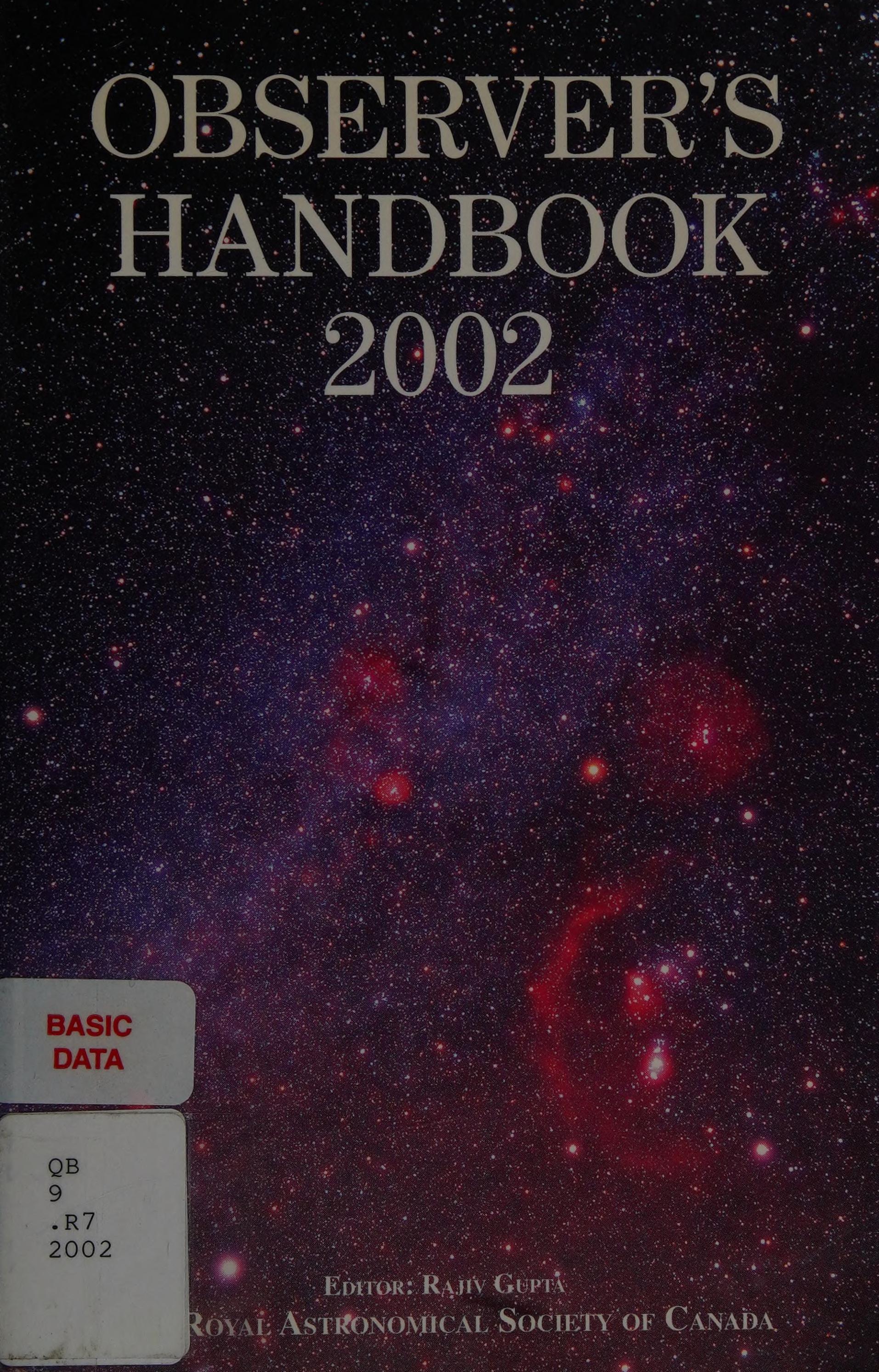 Observer'S Handbook 2002