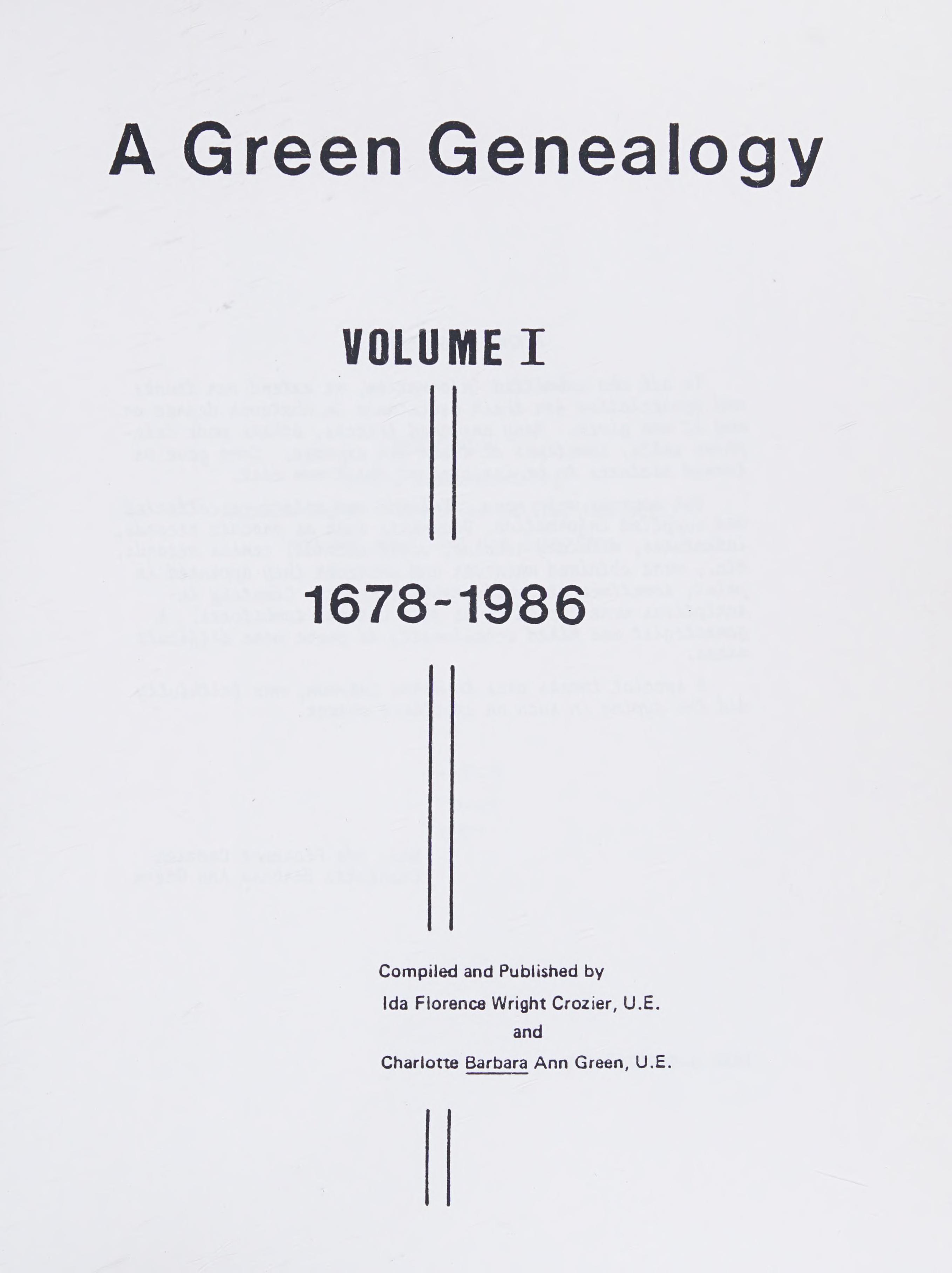 A Green Genealogy