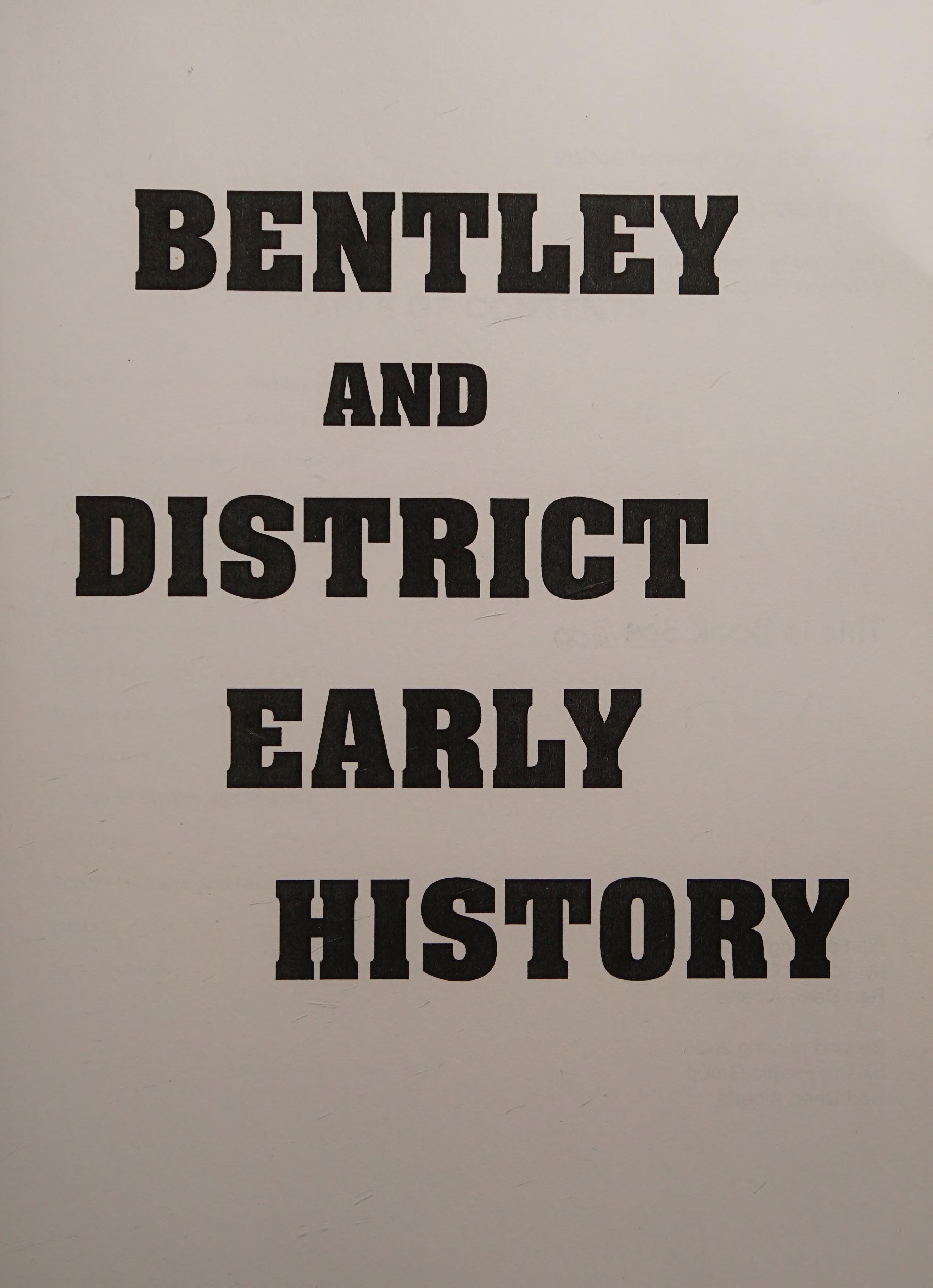Bentley And District Early History