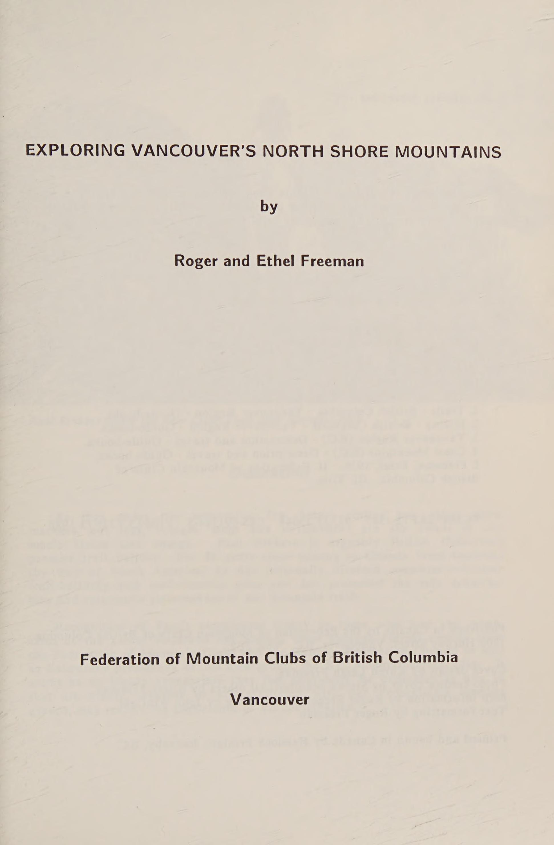 Exploring Vancouver's North Shore Mountains