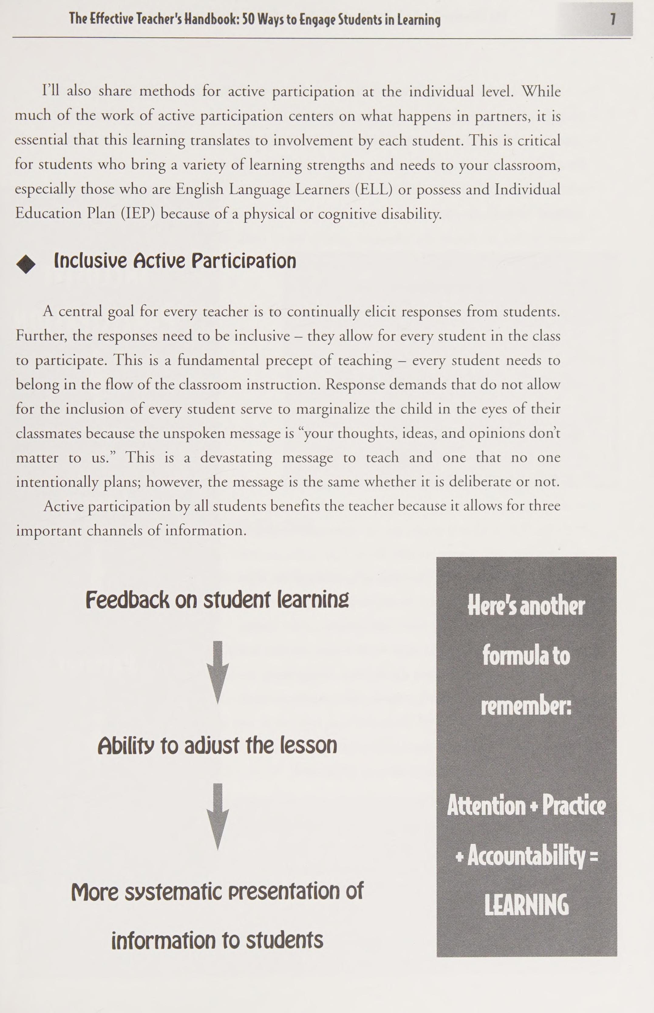 The Effective Teacher's Guide