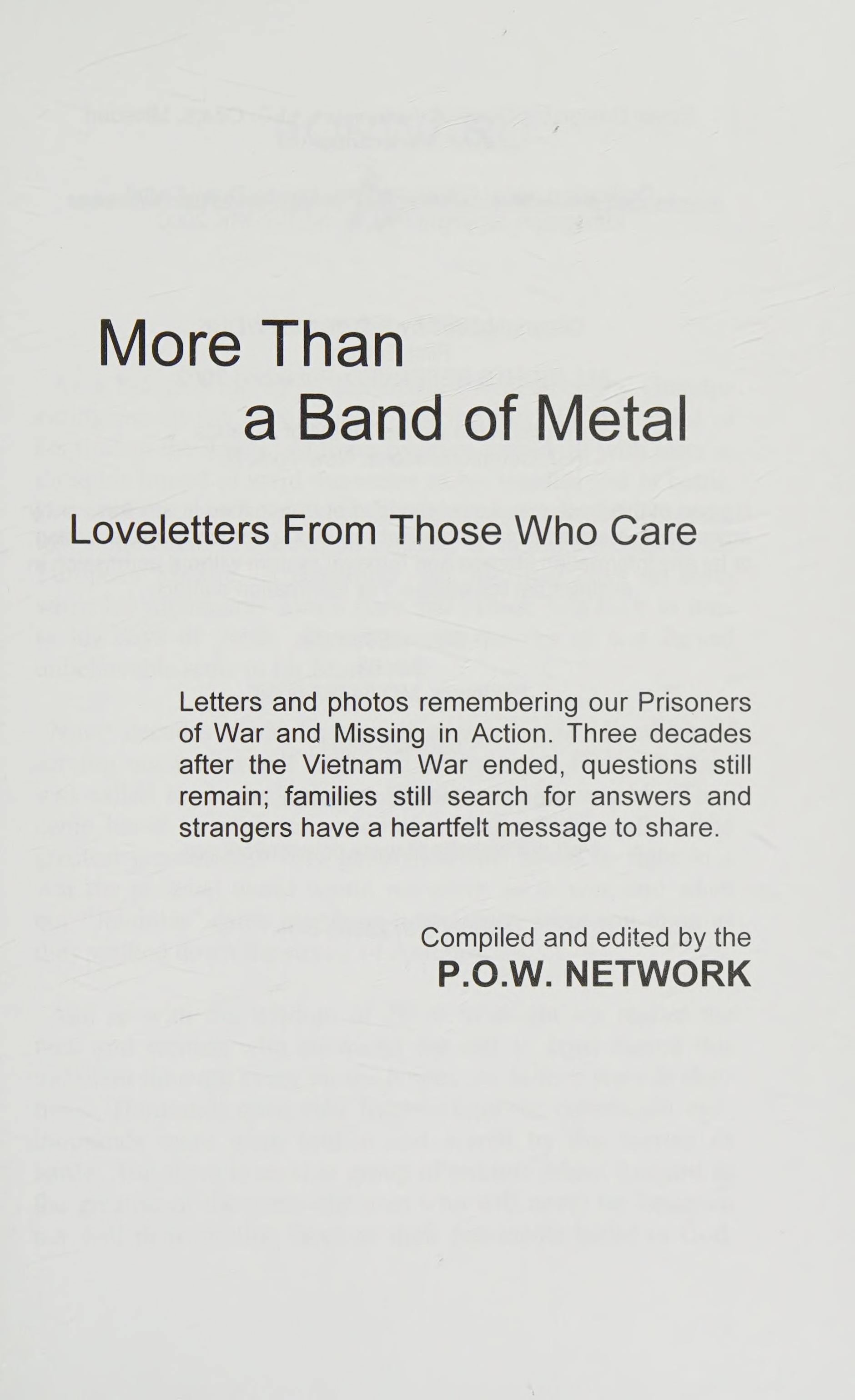 More Than A Band Of Metal - Loveletters From Those Who Care