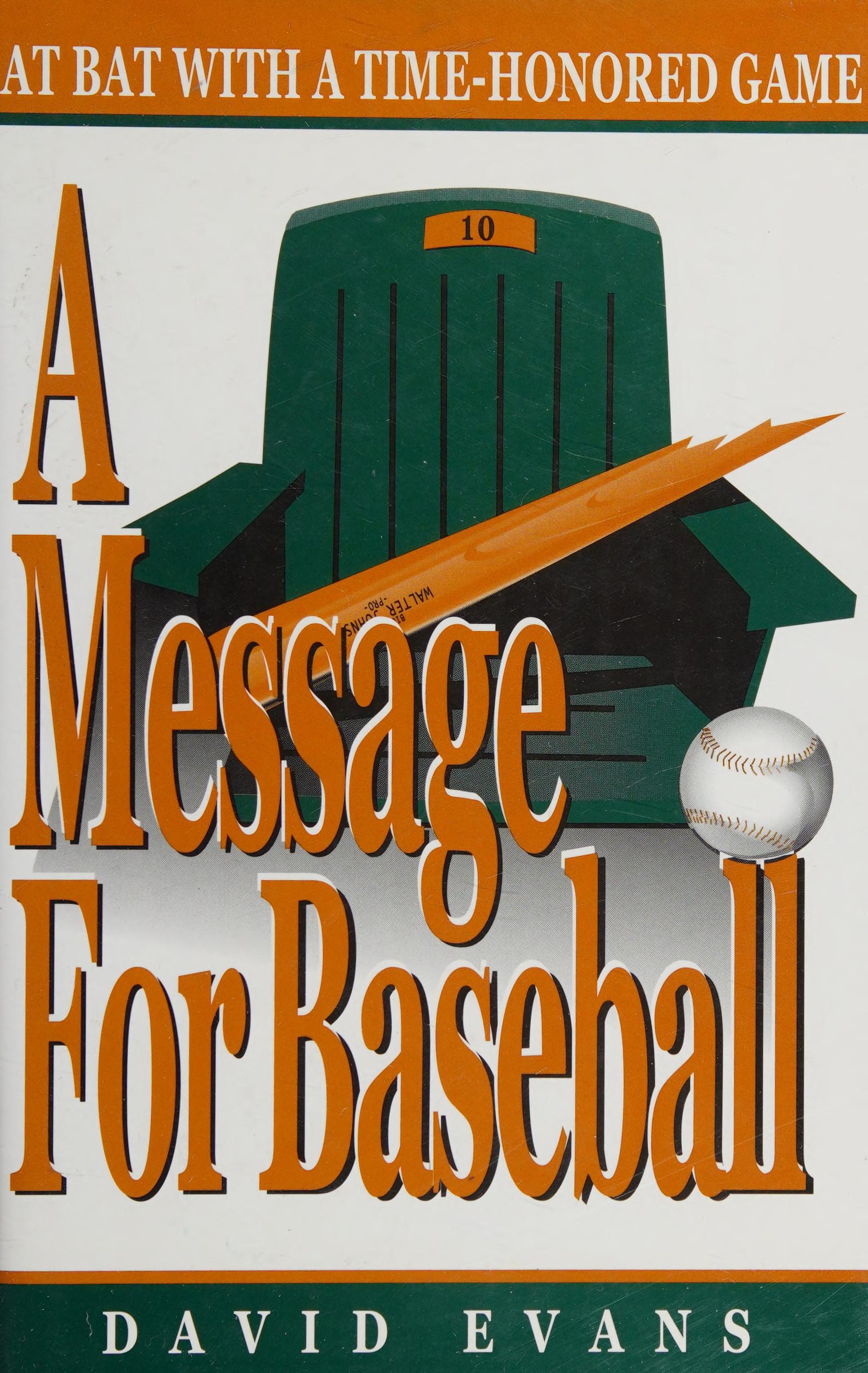 A Message for Baseball