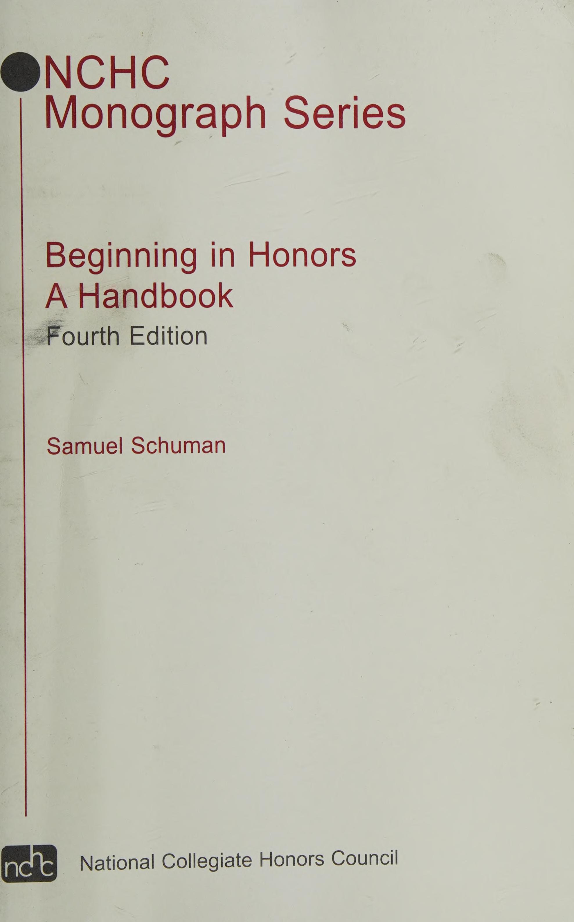 Beginning in Honors