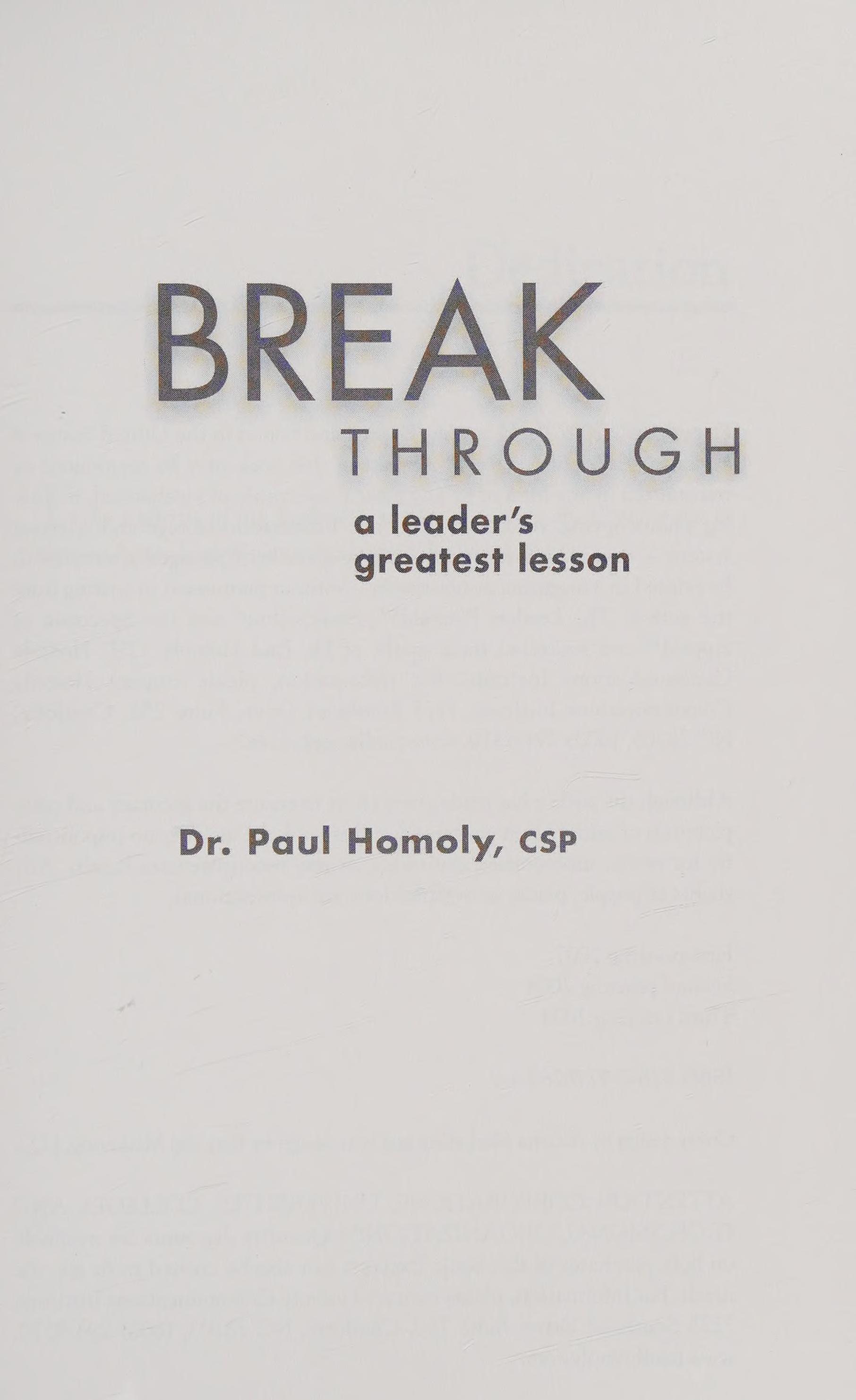 Break Through