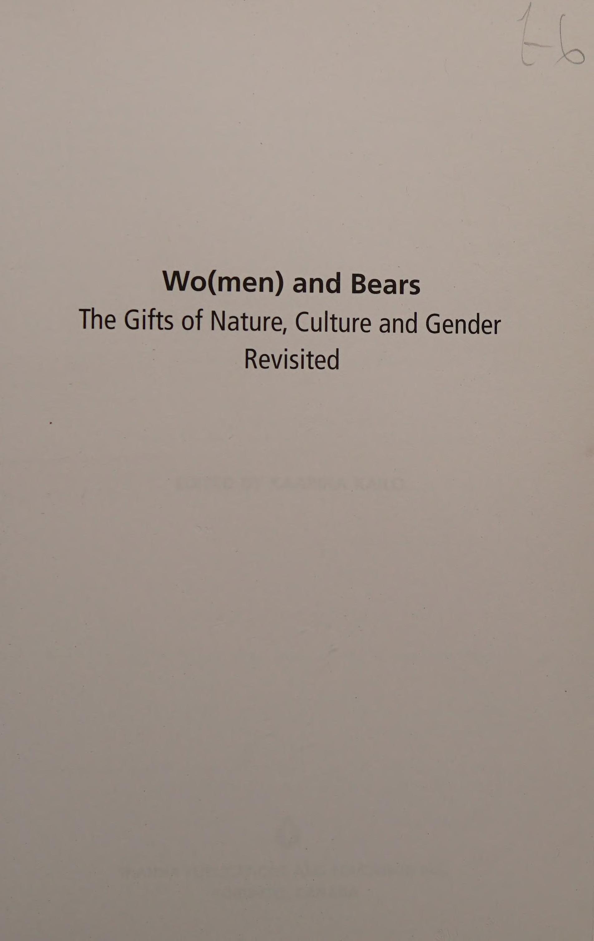 Wo(Men) and Bears