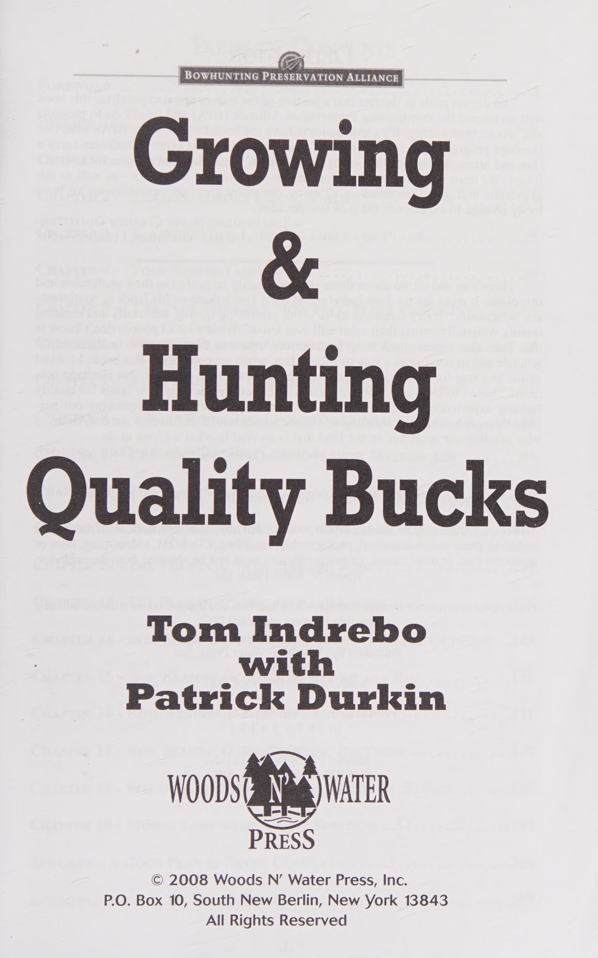 Growing &Amp; Hunting Quality Bucks