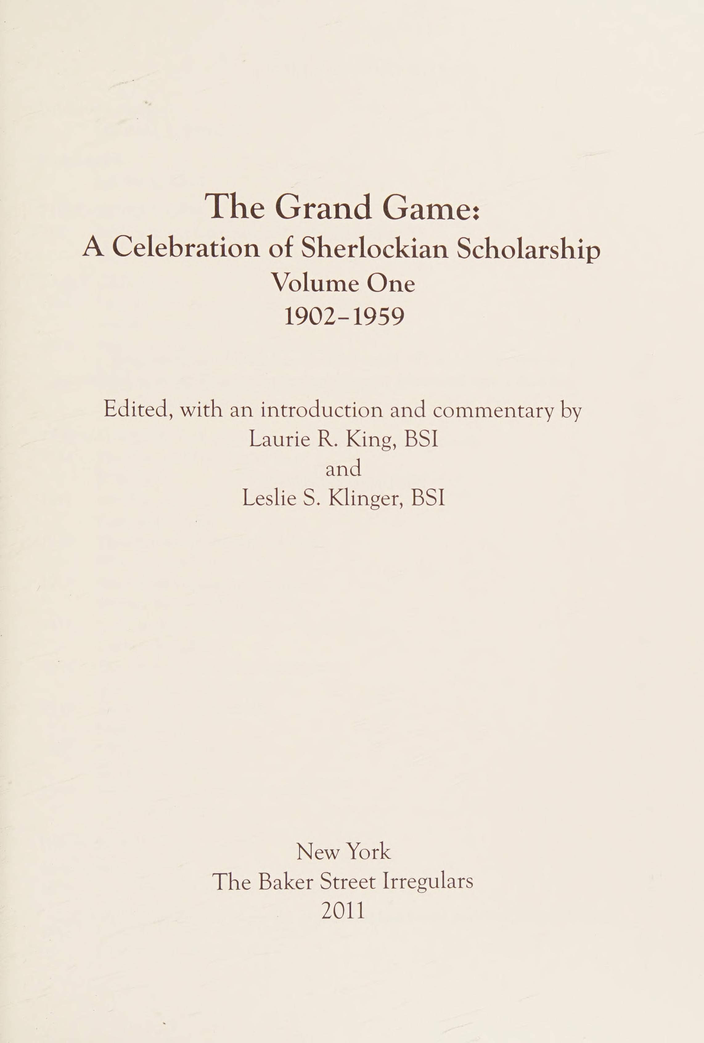 The Grand Game