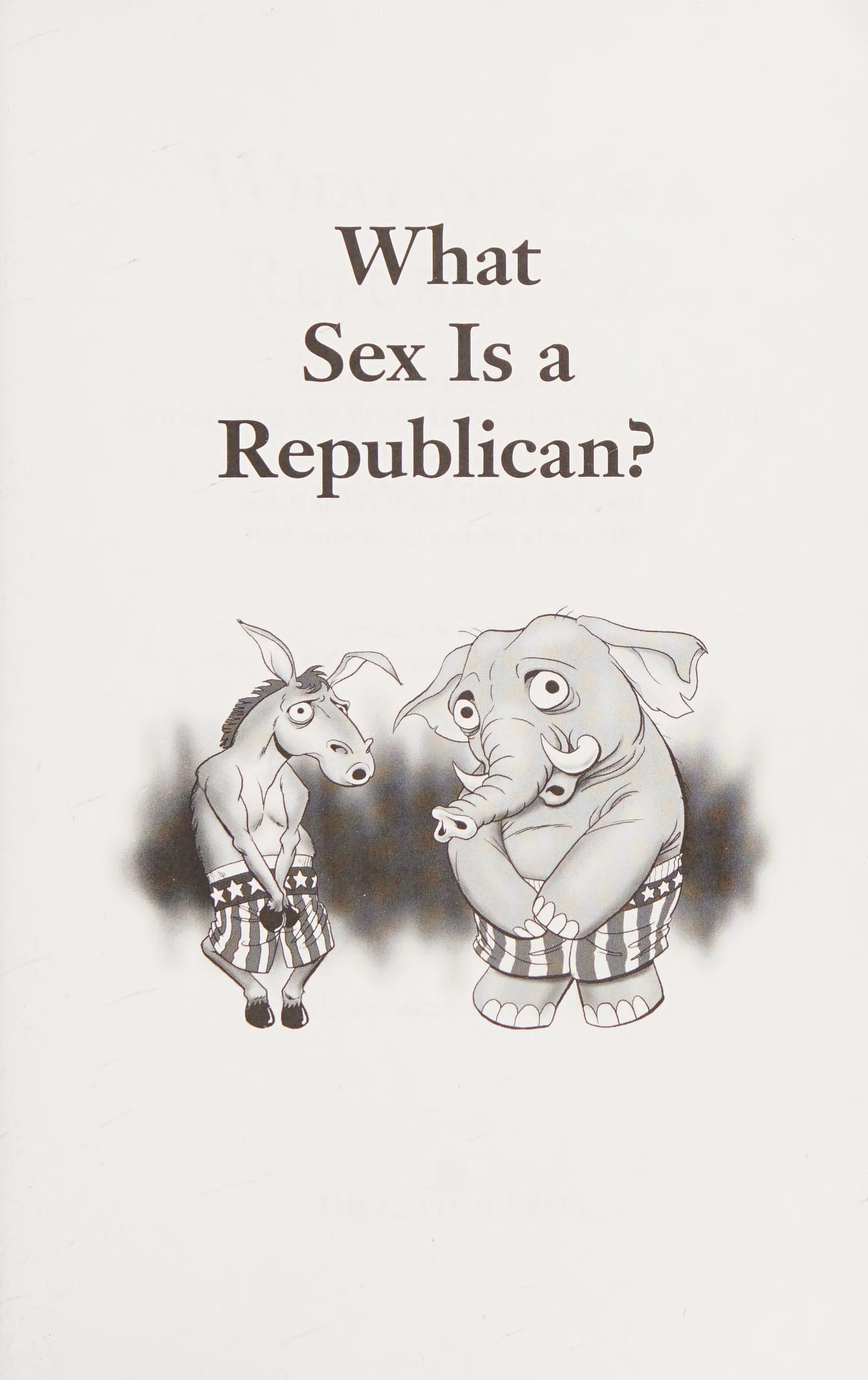 What Sex Is A Republican?