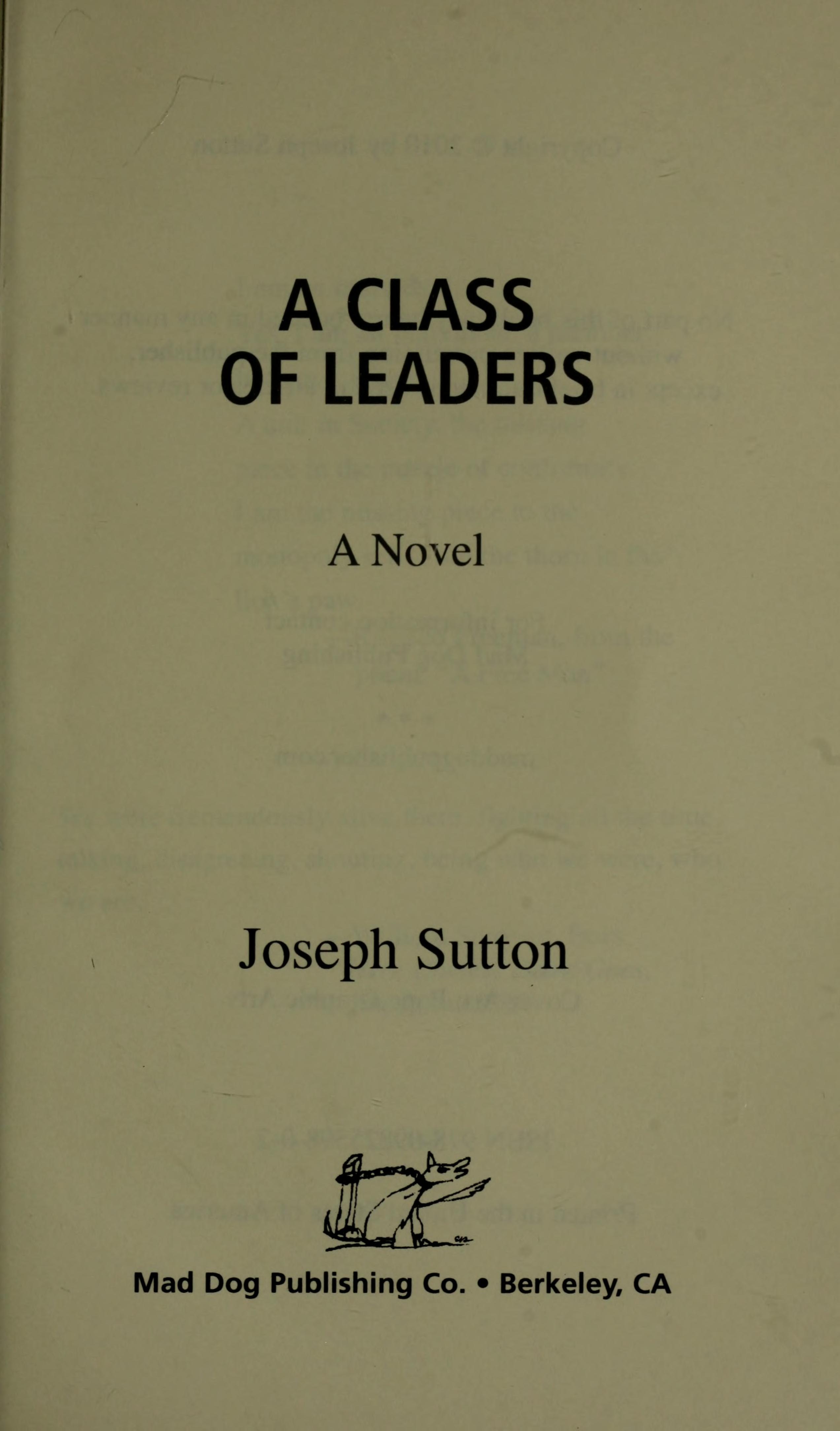 A Class Of Leaders