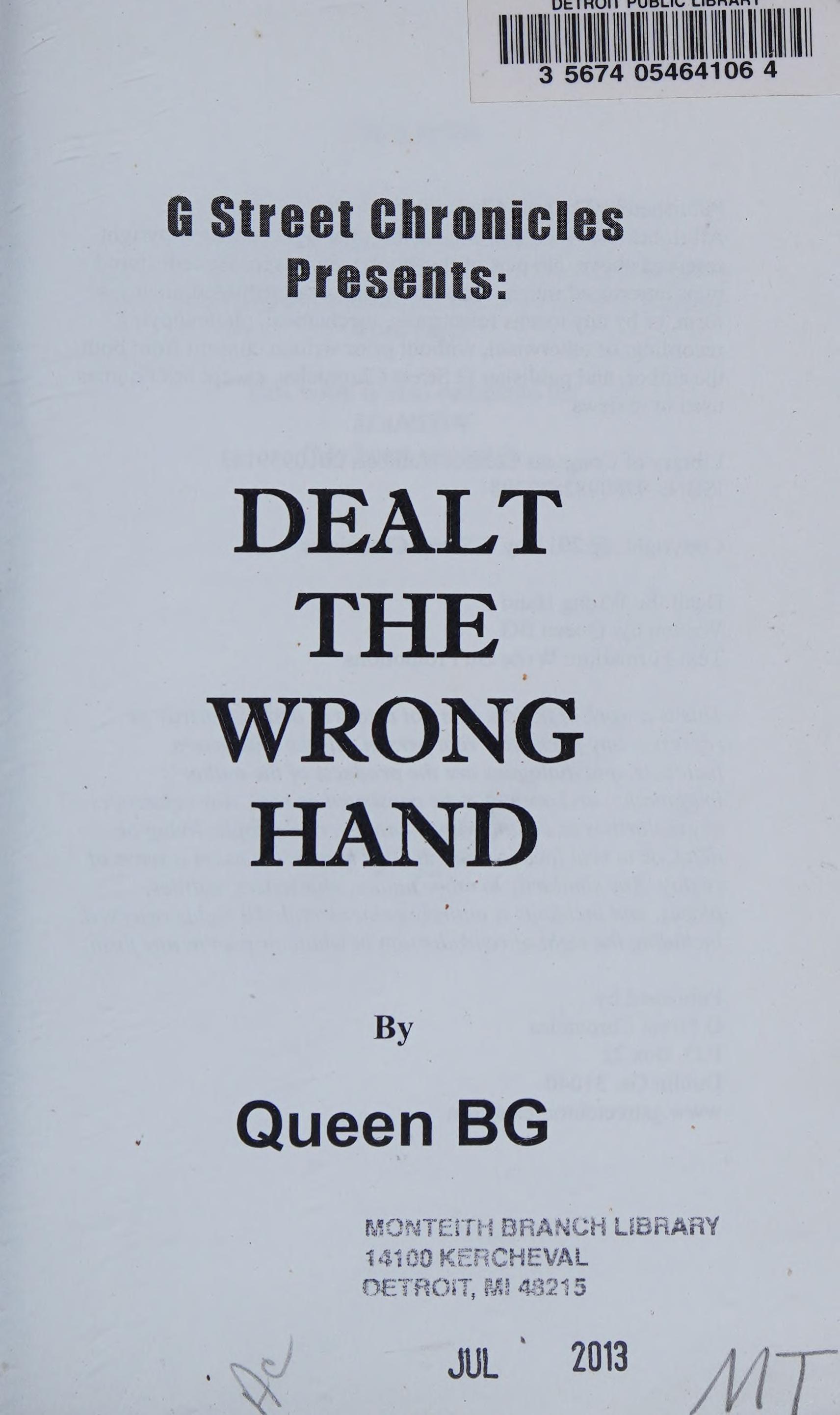 Dealt The Wrong Hand