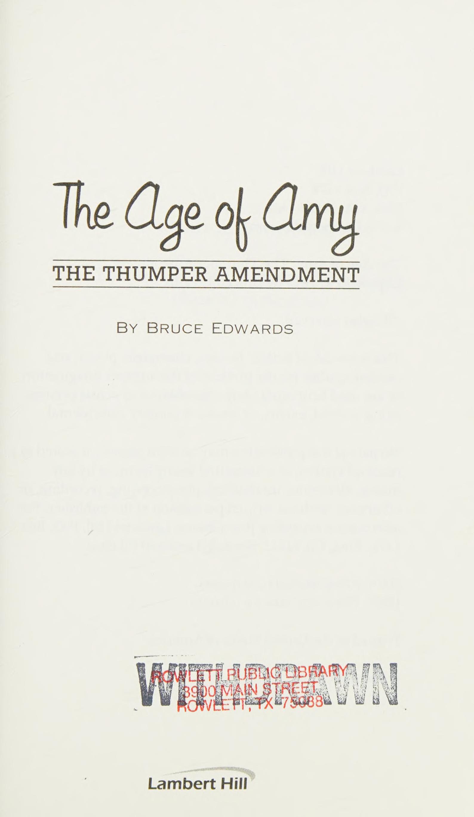 The Age of Amy
