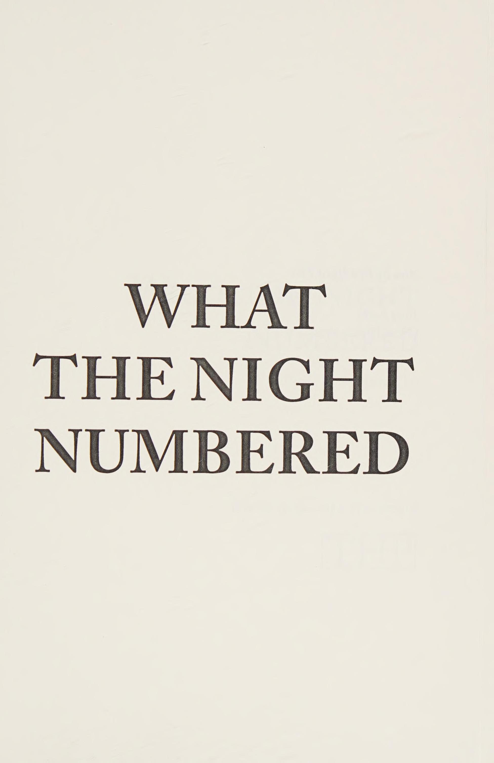 What The Night Numbered