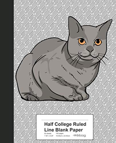 Half College Ruled Line Blank Paper