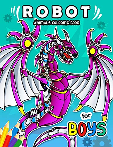 Robot Animals Coloring Book for Boy