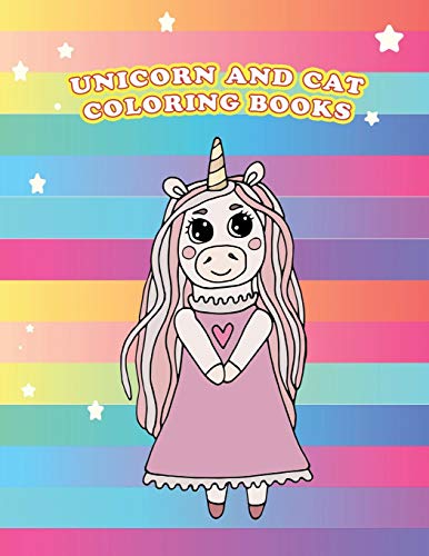 Unicorn and Cat coloring books
