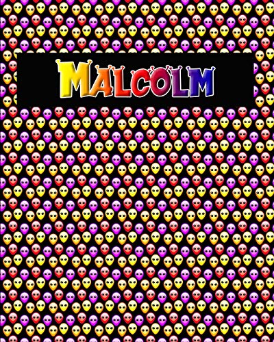 120 Page Handwriting Practice Book with Colorful Alien Cover Malcolm